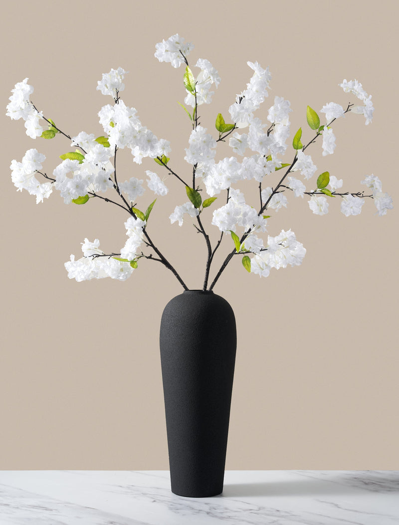 Flor de cerezo sintética alta - Blanco (3 tallos)