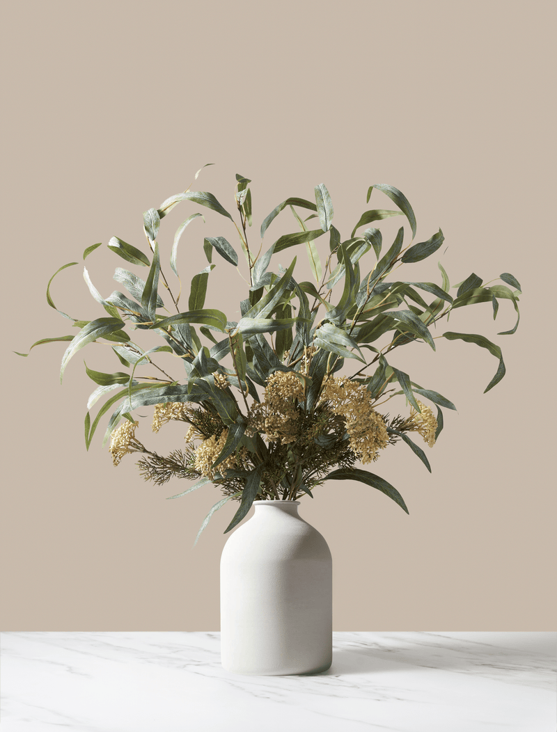 Faux-Arrangement - Weiden-Eukalyptus & Salbei-Beere