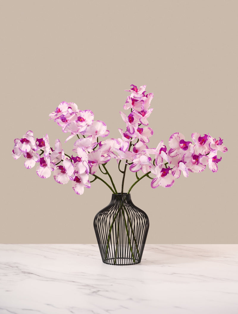 Faux orchidee - sproeterig roze (4 stelen)