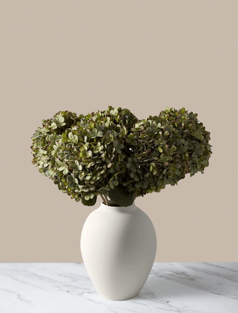 Faux hortensia groot - groen (5 stelen)